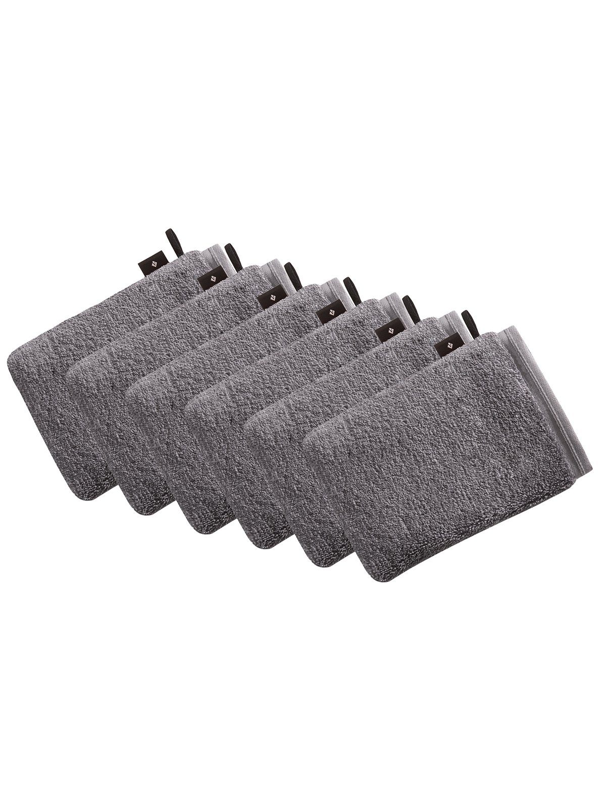 Vossen Waschhandschuh 6er Pack Waschhandschuh 22 x 16 cm Vegan Life (Spar-Set, 6-tlg), Vegan