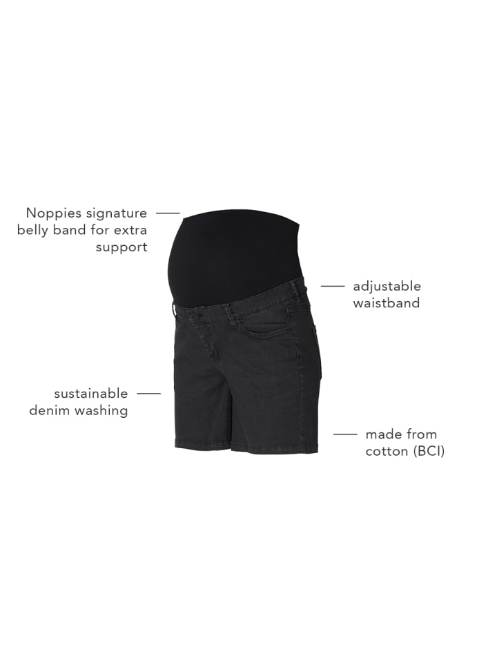 Noppies Umstandsshorts Jeans Jamie in Black Denim günstig kaufen