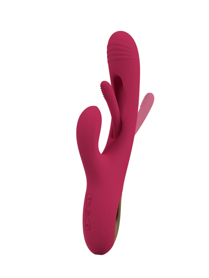 Sweet Smile Rabbitvibrator Rabbit Vibrator with G-Spot Stimulation in rot günstig kaufen 24 cm