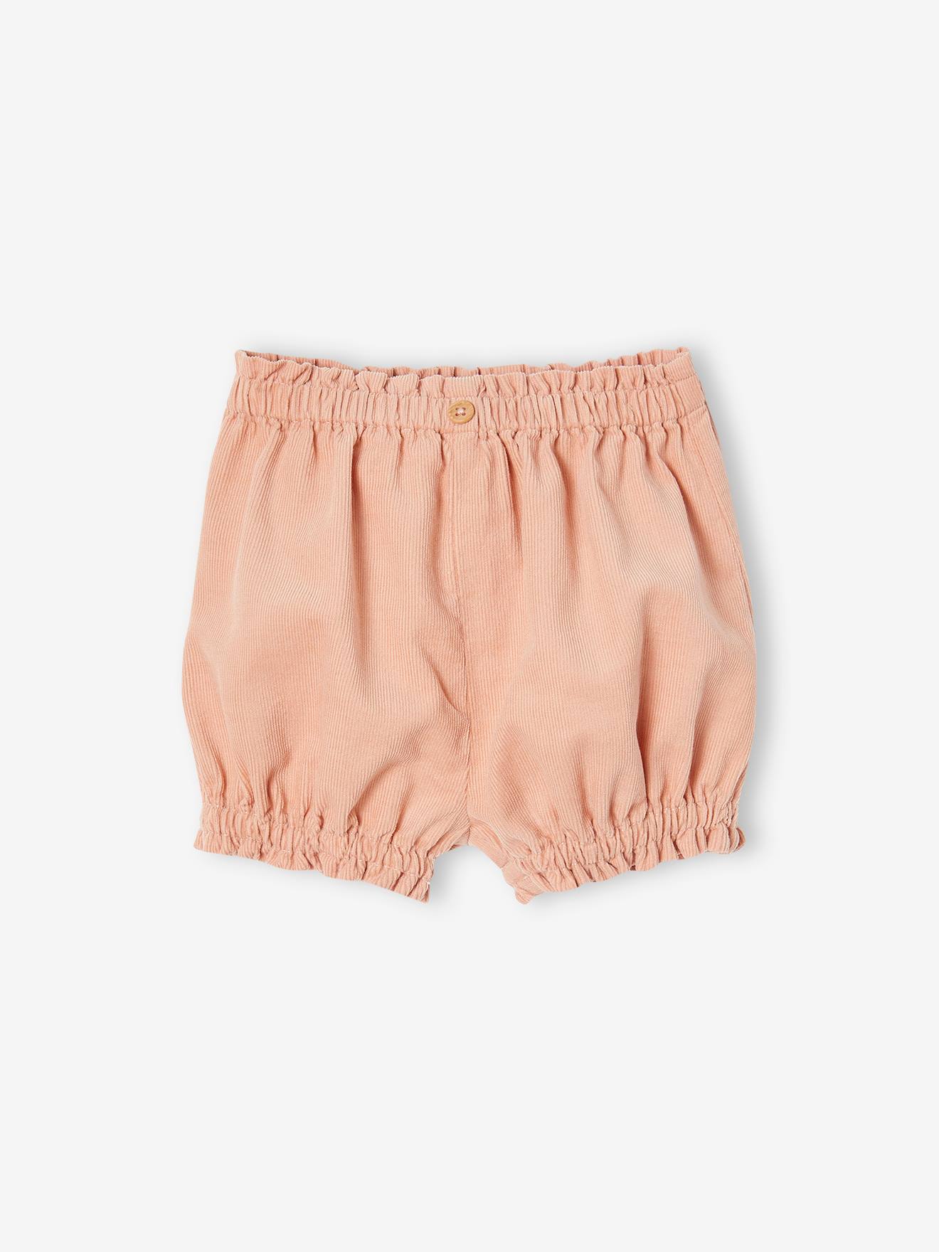 Lot de 2 bloomers bébé en velours vieux rose