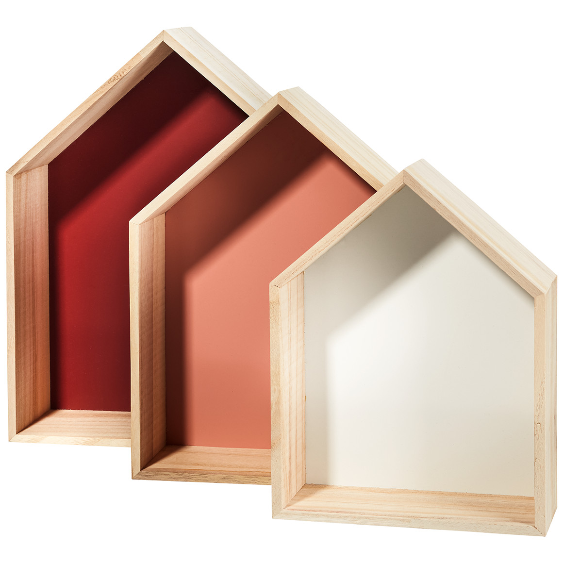 3 Wandregale in Haus-Optik