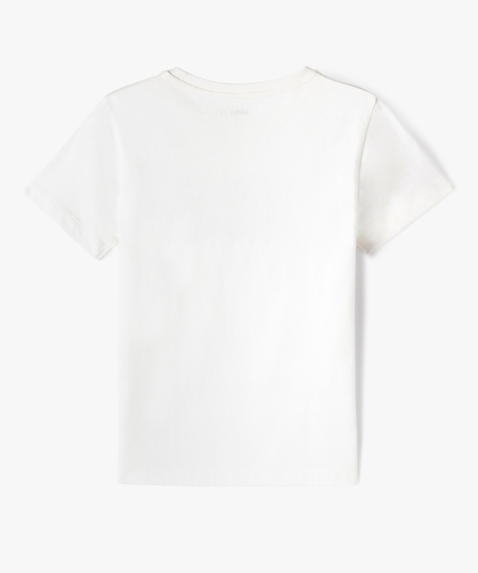 Tee-shirt à manches courtes Garçon avec message famille ecru | GEMO