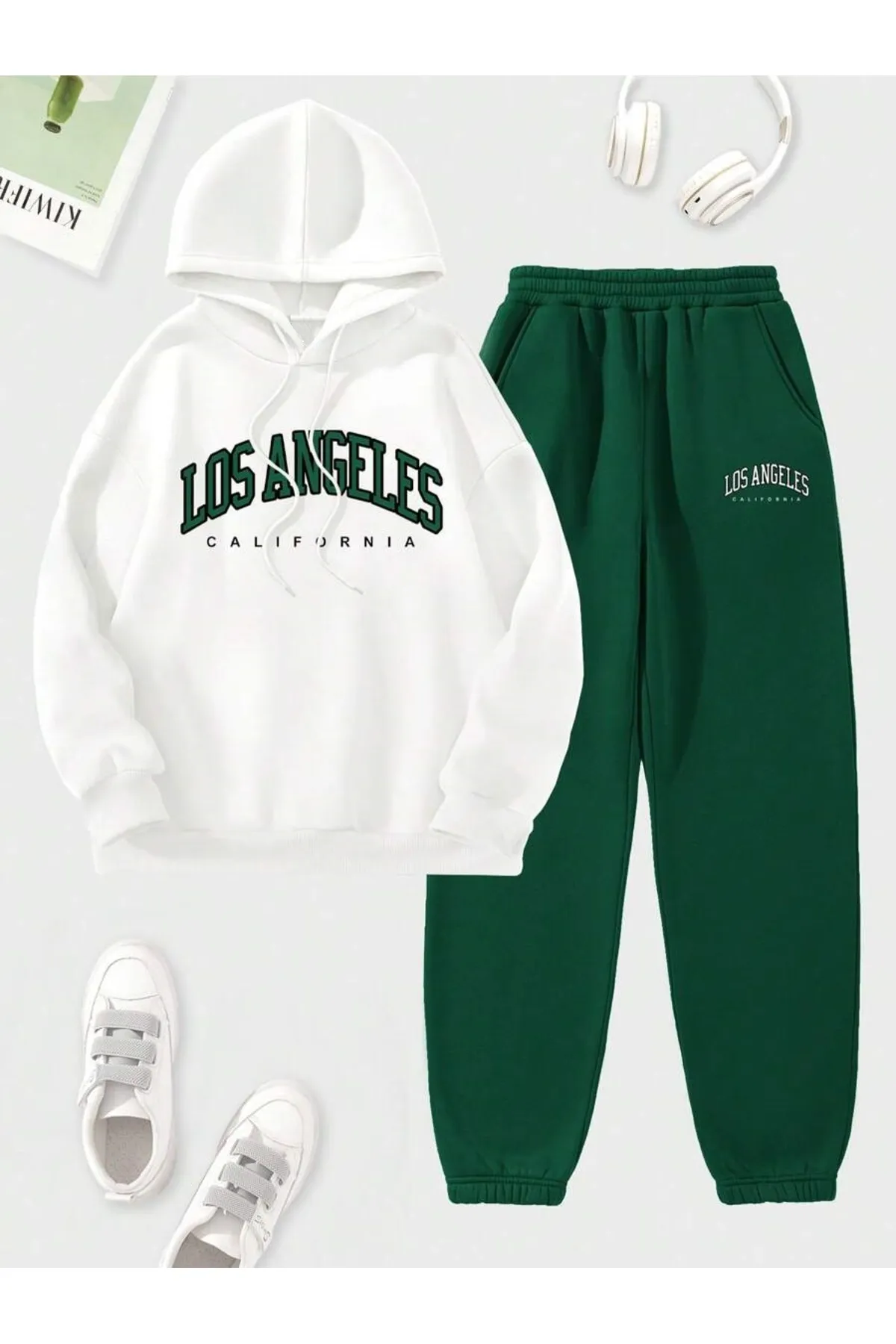MOONBULL  Sport-Sweatsuit Set - Weiß - Regular Fit