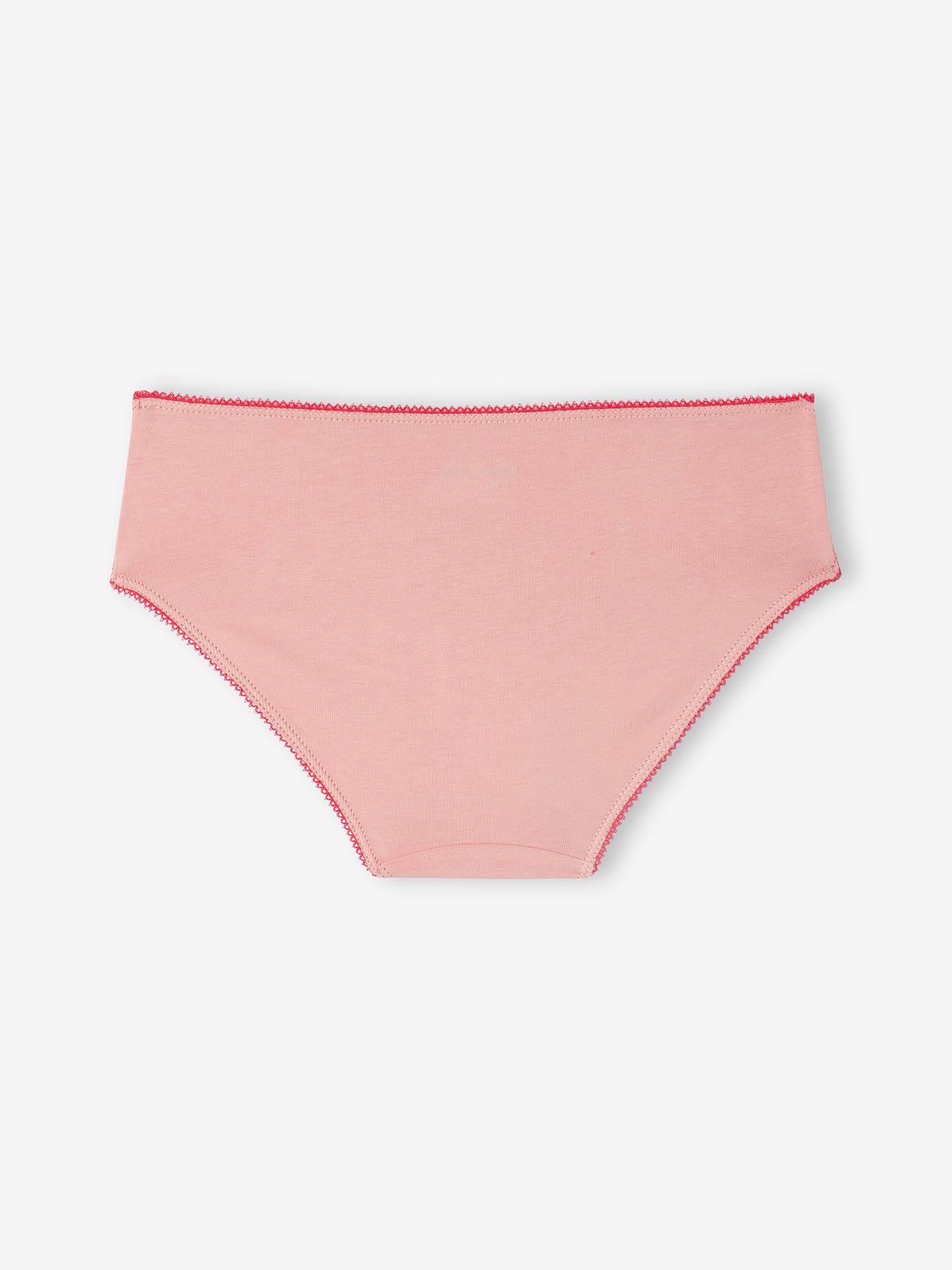 Vertbaudet 5er-Pack Mädchen Slips mit Bio-Baumwolle - rosa