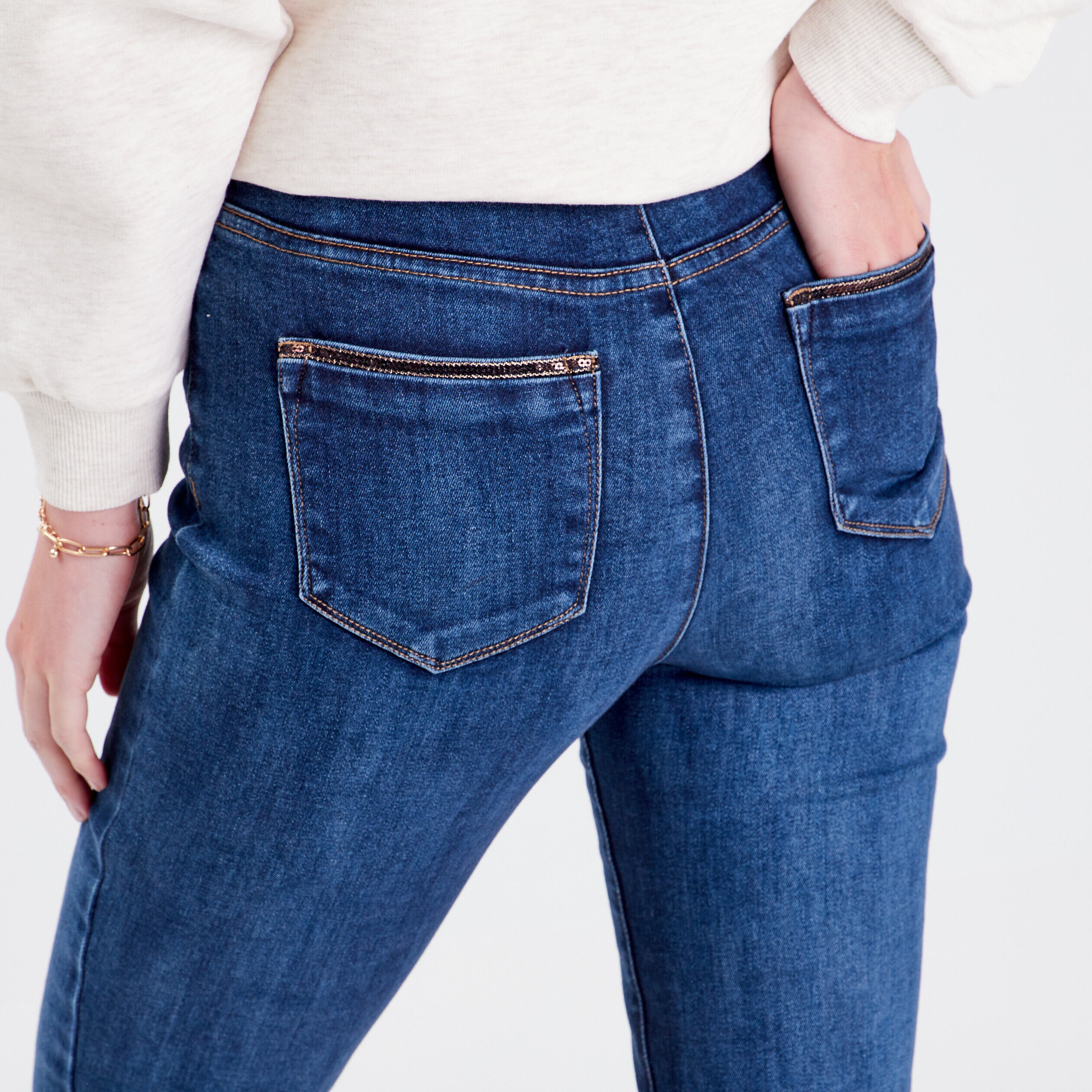 Jeans regular taille haute denim brut femme | Cache Cache