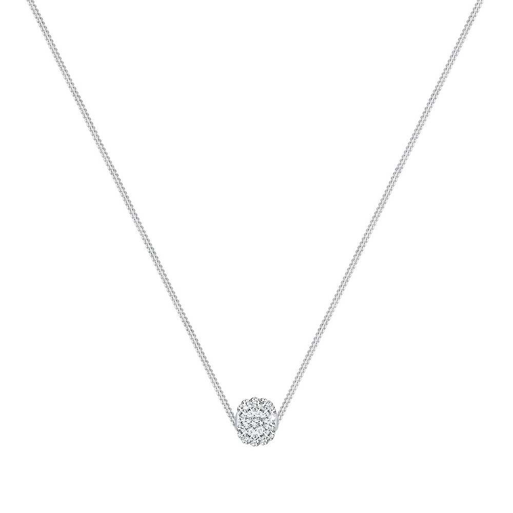 Elli Elli Collier Femmes Boule Pendentif avec Cristaux en Argent Sterling 925 collier