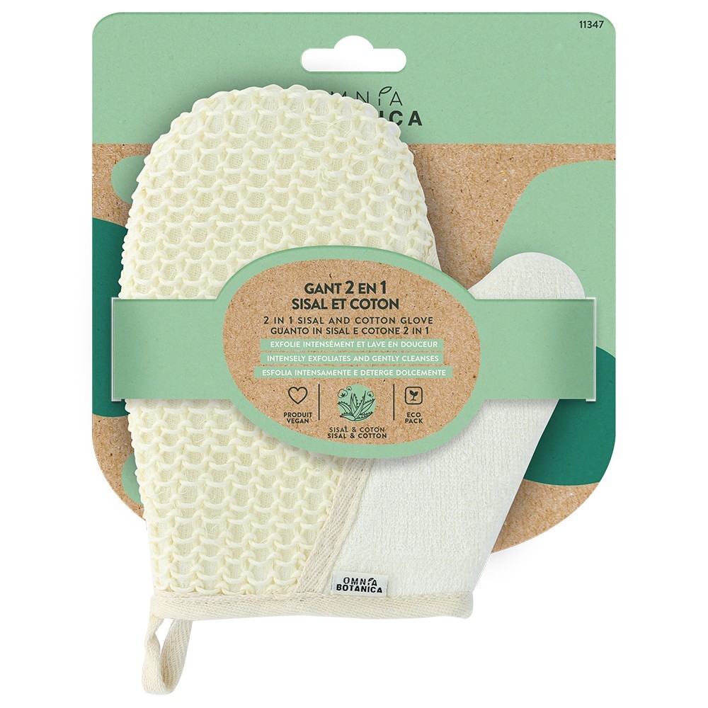 Luva Omnia Botanica 2 em 1 de sisal e algodão