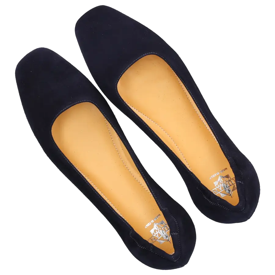 Truman's - Ballerinas 9709 Veloursleder - blau