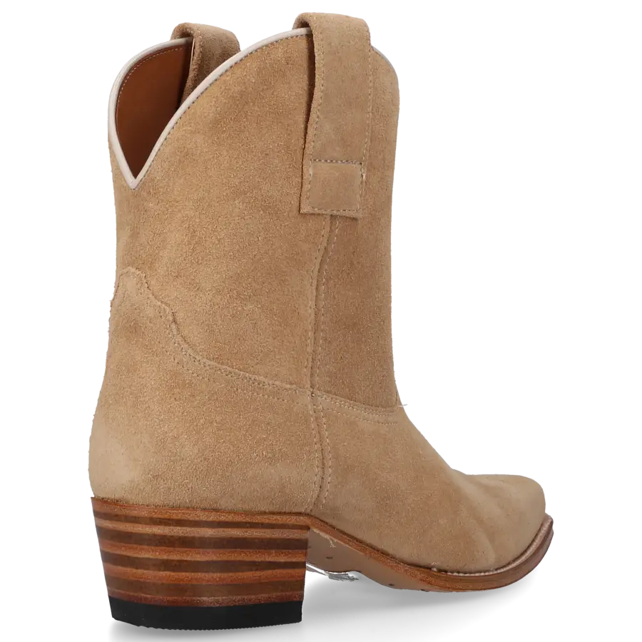 Sendra - Cowboystiefel 18465 Veloursleder - beige