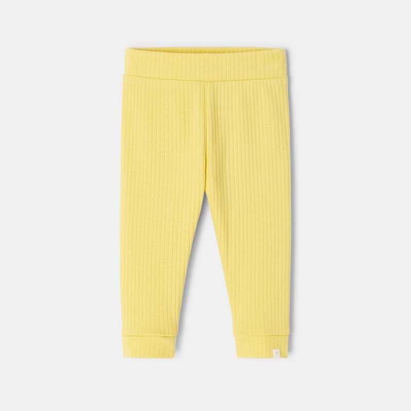 Legging en coton bio jaune naissance Absorba