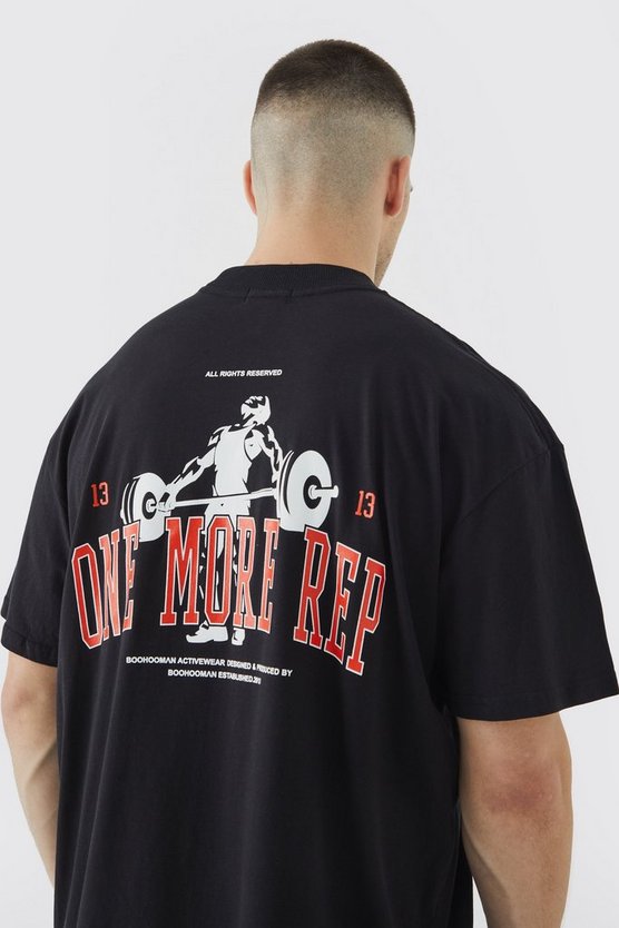 Tall Man Active T-Shirt mit One More Rep Print