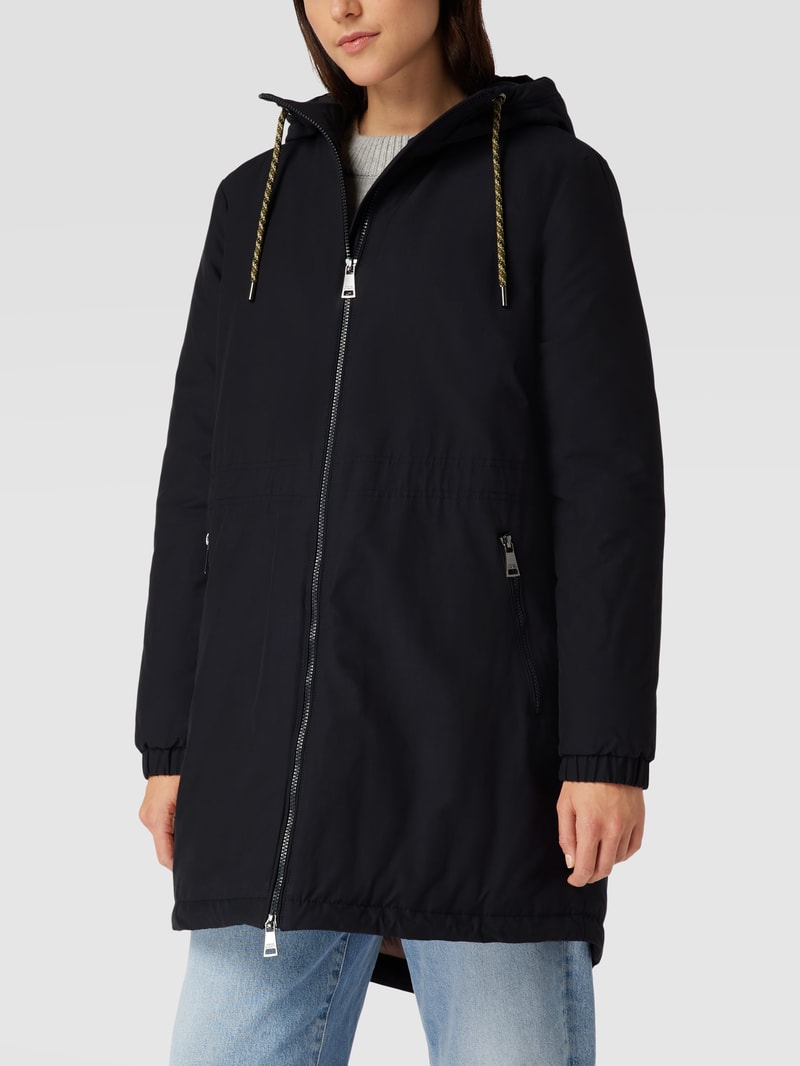 Parka mit Kapuze mit Tunnelzug in marineblau