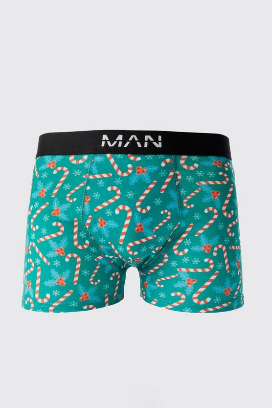 Weihnachts Boxershorts mit Candy Cane-Print