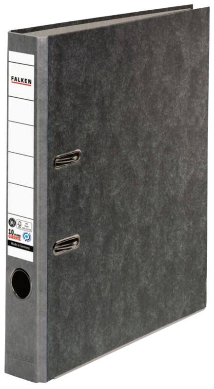 Falken Ordner DIN A4 50 mm Grau 2 Ringe S50 Pappkarton Wolkenmarmor