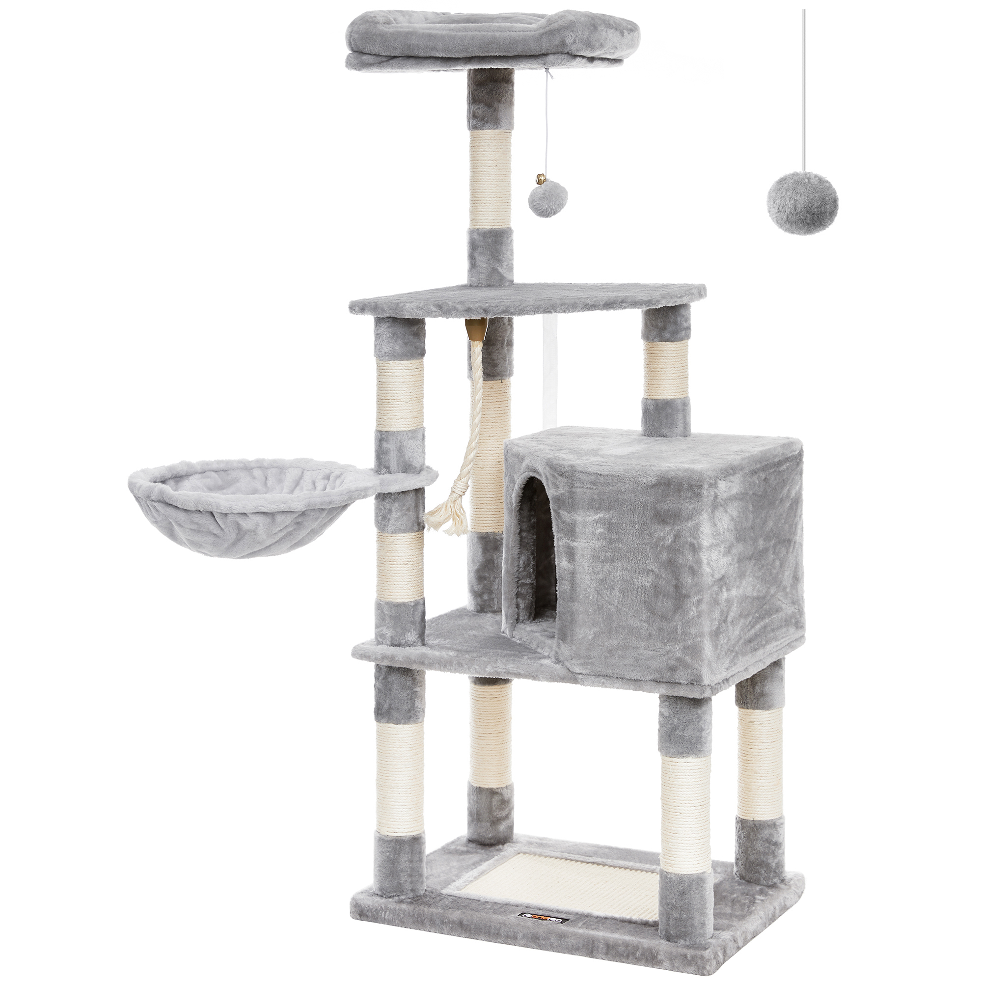 FEANDREA Kratzbäume FEANDREA Kletterbaum 138cm Rauchgrau hellgrau