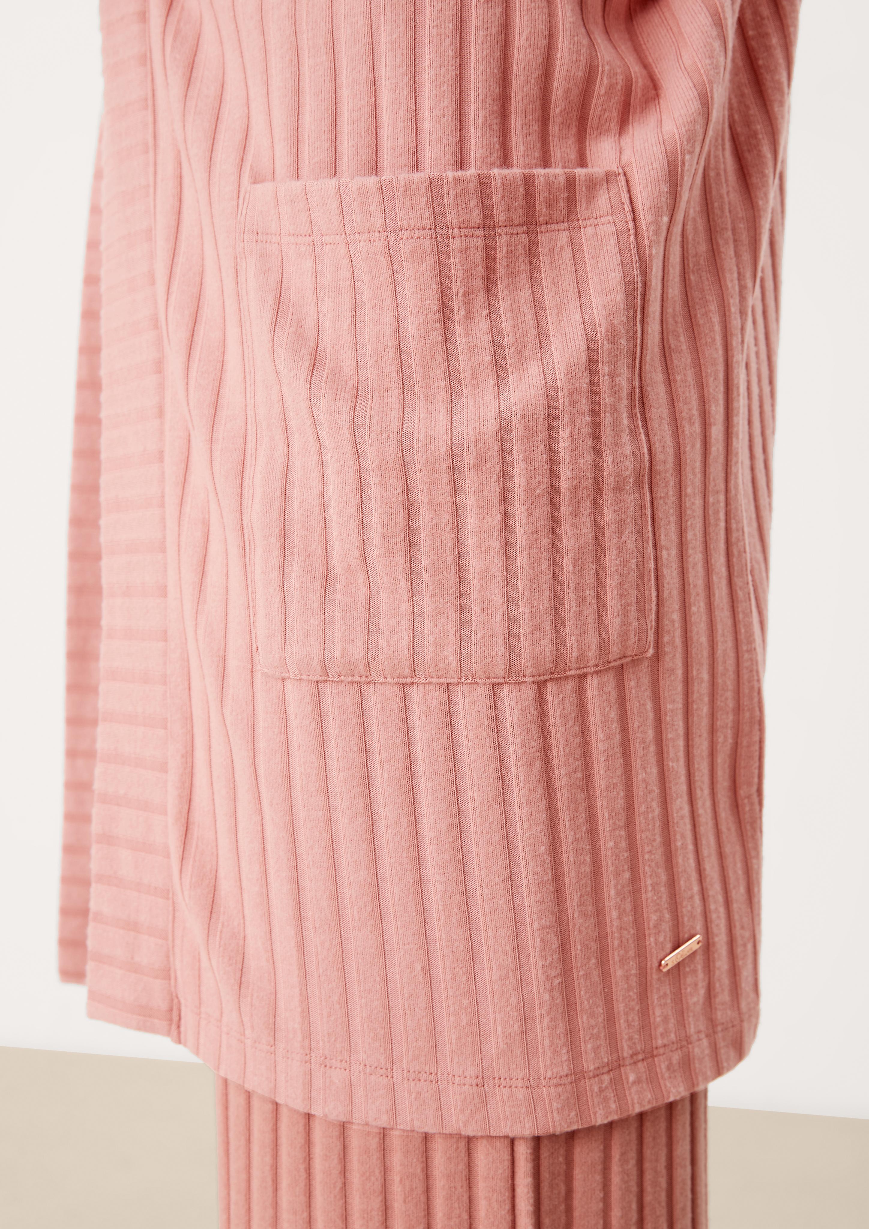 Loungewear Cardigan mit Rippstruktur  6006303-4100