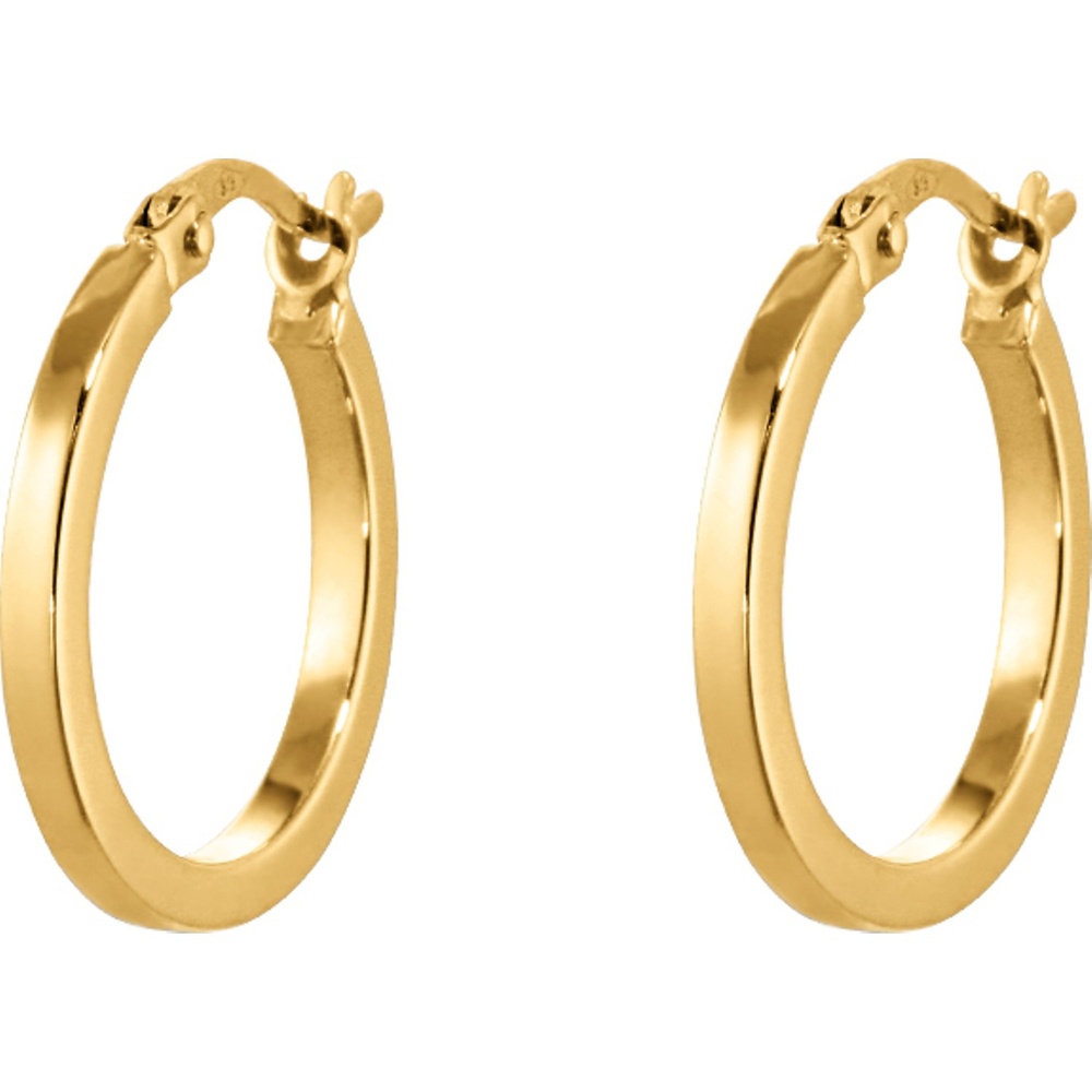 Valeria Créoles 375 Or jaune or jaune Boucles d'oreilles