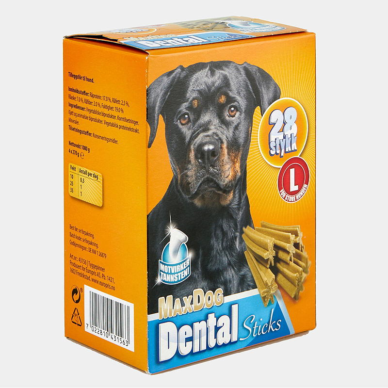 MaxDog Dental sticks L 28 stk, 1,08 kg Maxdog