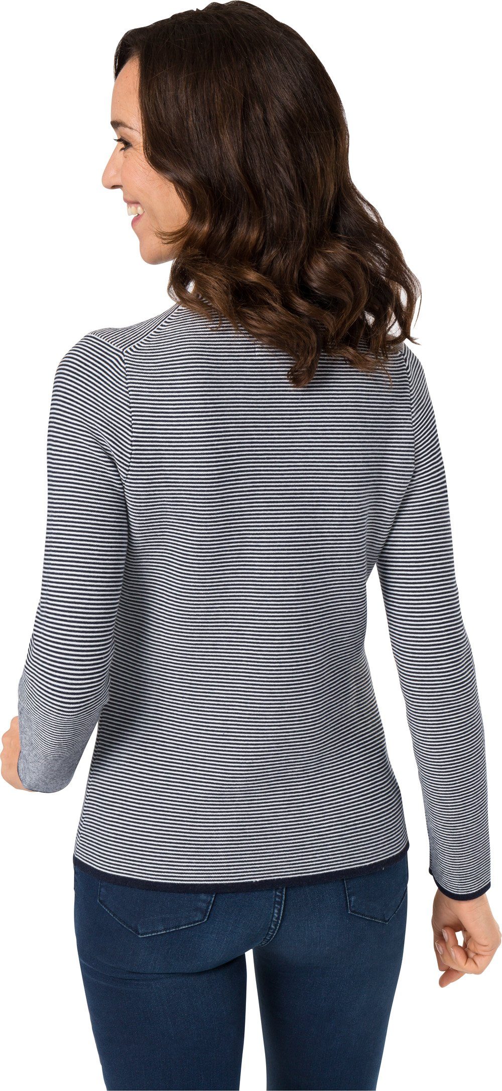 Patsy & Lou V-Ausschnitt-Pullover hochwertiges Strick-Gewebe aus reiner Baumwolle
