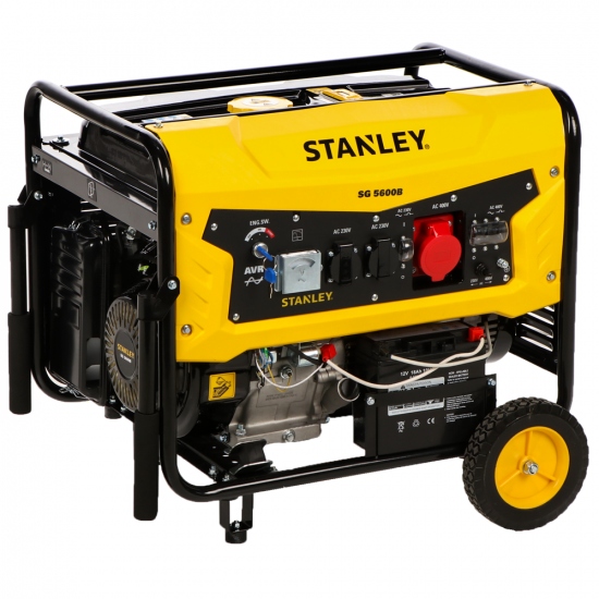 Stanley 604800080 SG 5600B bensiinigeneraattori AVR 5,0 kW 400V