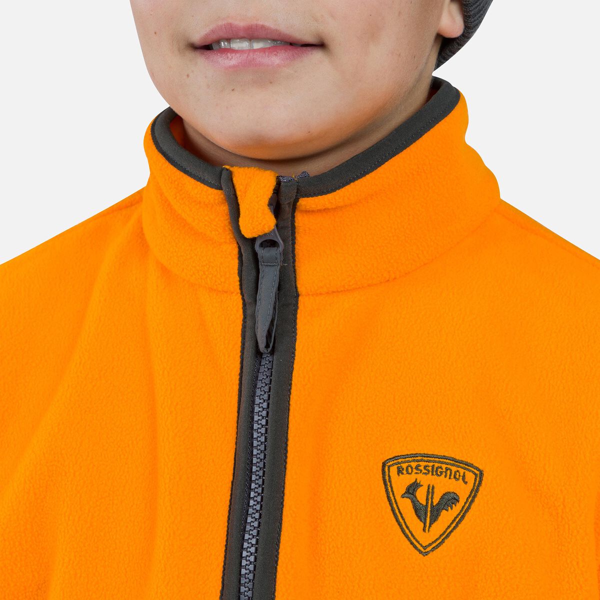 Junior-Fleecejacke mit durchgehendem Reißverschluss Strawpile