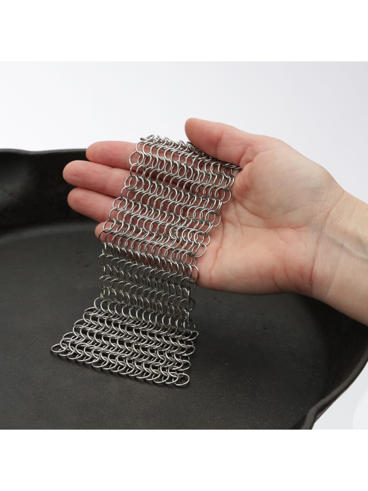 YOUCAMP Ringreiniger für Gusseisen Feuertöpfe Netzreiniger 12,5x12,5cm in silber günstig kaufen onesize
