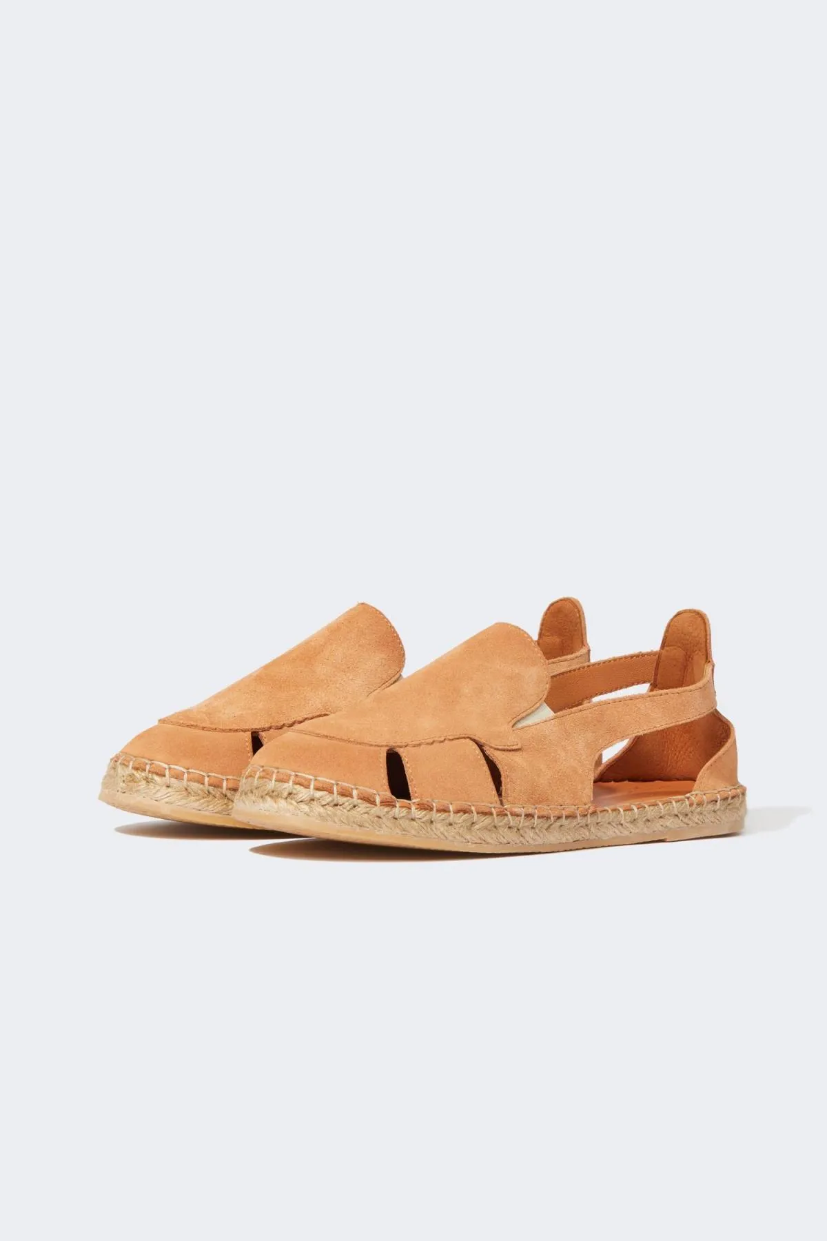 DeFacto  Damen-Espadrille zum Hineinschlüpfen aus Leder und Wildleder mit flacher Sohle Z3266az23sm