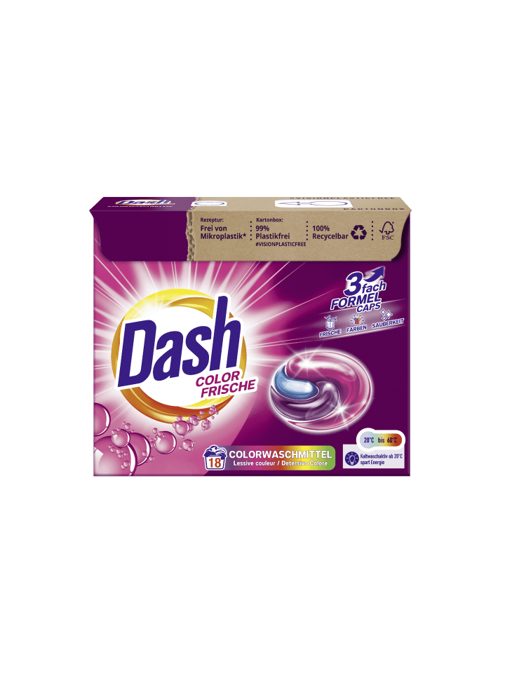 Dash Color Frische 3 in 1 Waschmittel-Caps für bunte Wäsche I 18 Waschladungen günstig kaufen onesize
