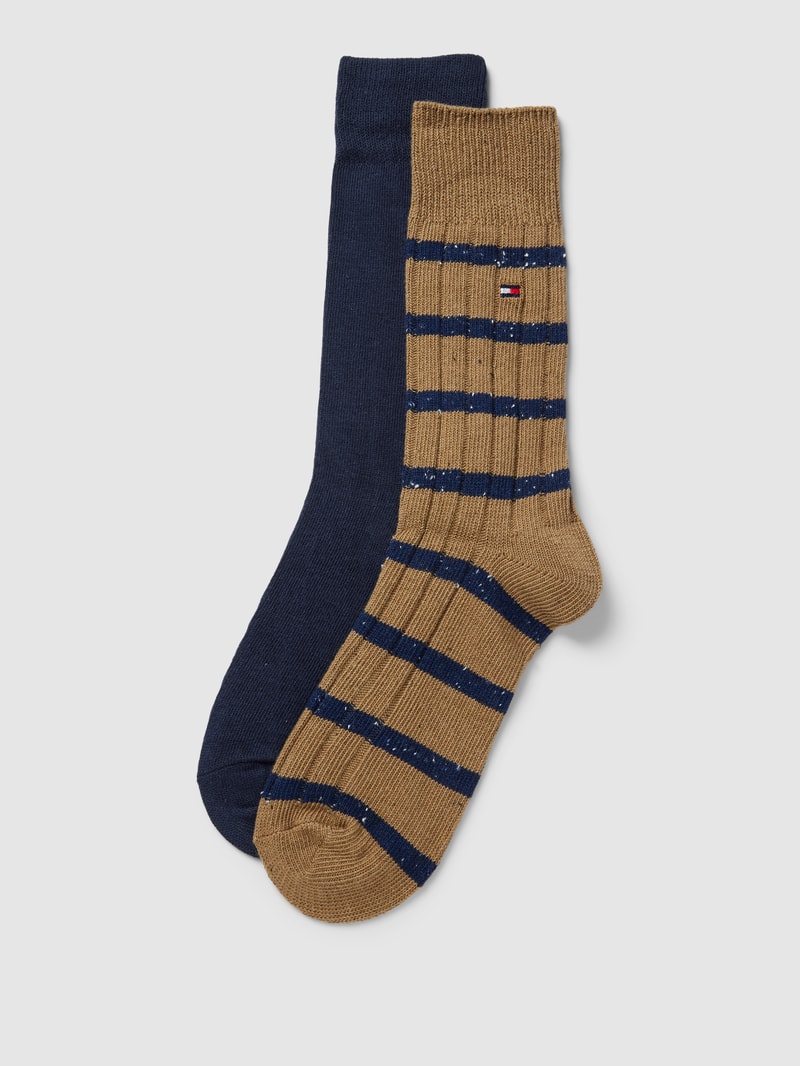 Socken mit Label-Details im 2er-Pack Modell 'NEPPY' in beige