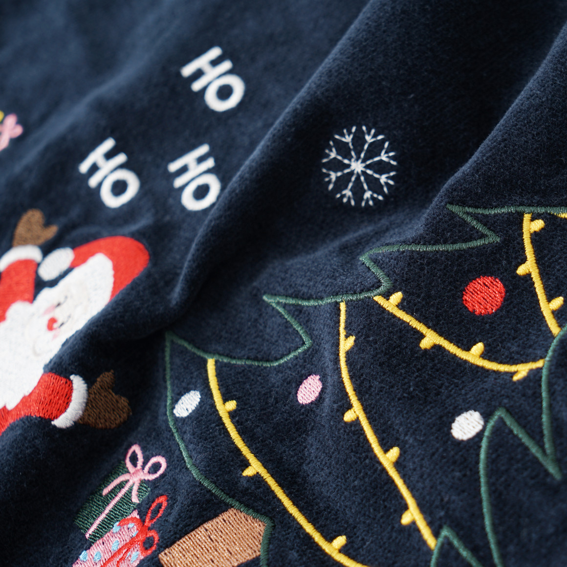 Baby Weihnachtskleid und Langarmshirt im Set dunkelblau / weiss