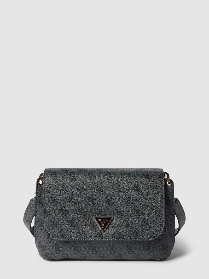 Handtasche mit Label-Applikation Modell 'MERIDIAN' in graphit