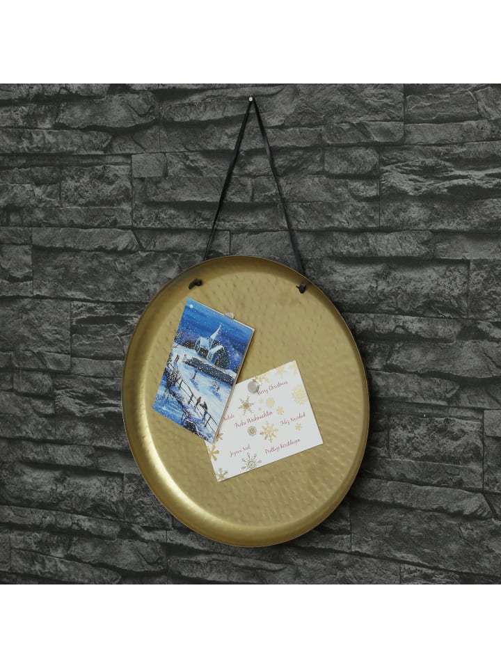 MARELIDA Dekotablett Dekoteller aus Metall magnetisch D: 38,5cm in gold günstig kaufen onesize