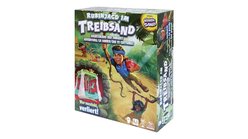 Spin Master Games - Rubinjagd im Treibsand, das Abenteuerspiel mit original Kinetic Sand