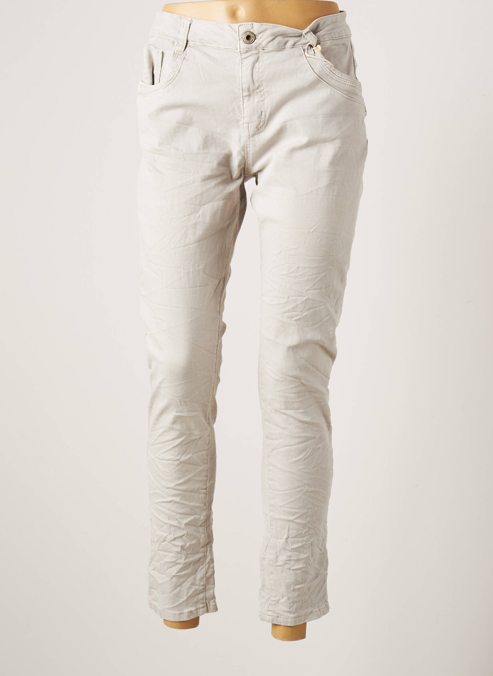 Karostar Jeans Coupe Slim Femme couleur gris