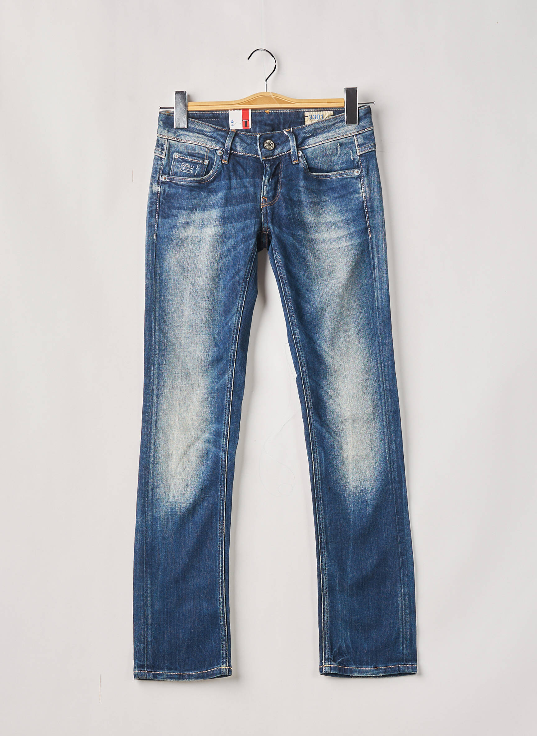 G Star Jeans Coupe Droite Femme couleur bleu