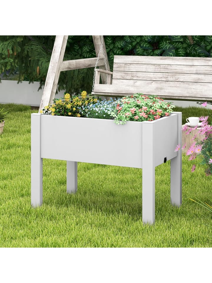 COSTWAY Gartenbeet selbstbewässernd 76x45x61cm in Weiß günstig kaufen onesize
