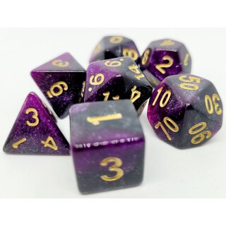 Würfelset Confetti: Purple Galaxy (7)