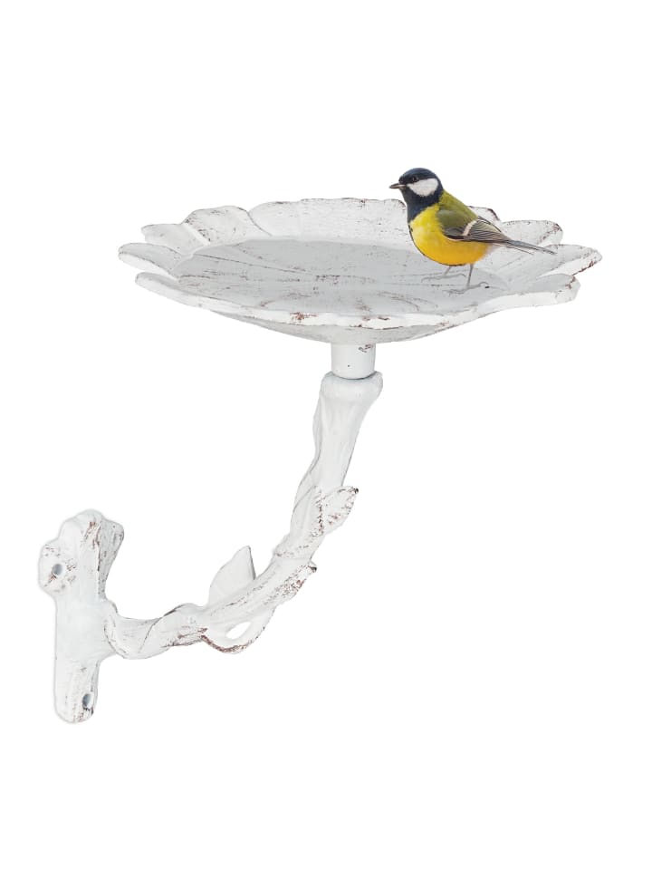 relaxdays Vogeltränke Blütein Weiß günstig kaufen onesize
