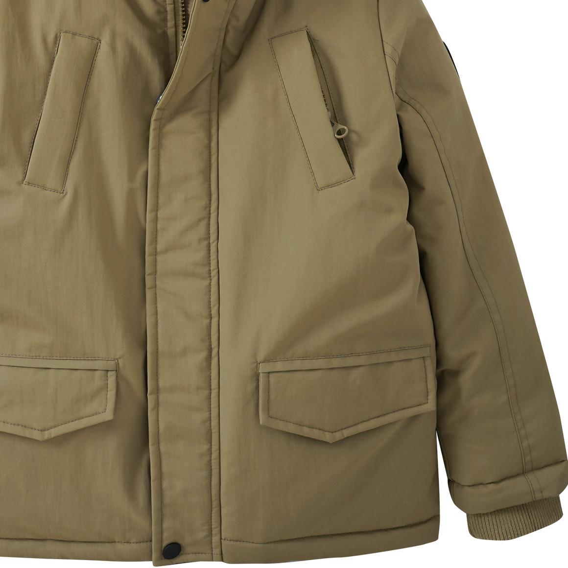 Jungen Parka mit Fellimitat