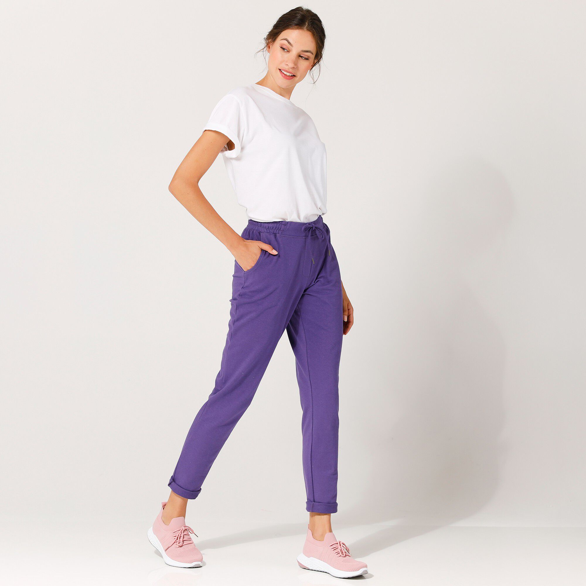 Joggpant élastiqué en molleton