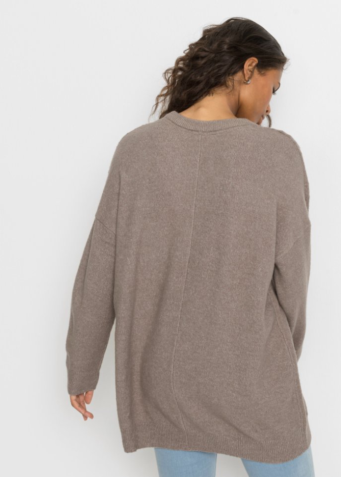 Oversize-Pullover mit Zopfmuster