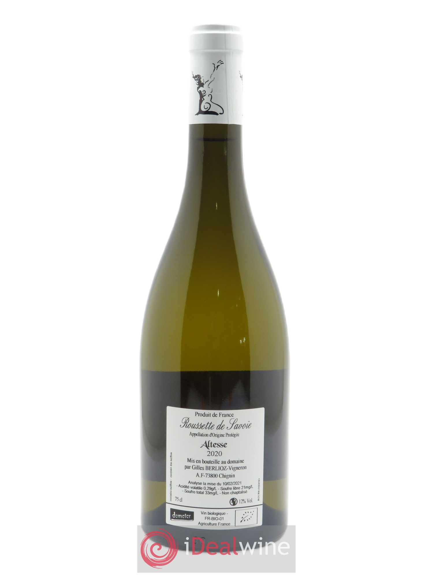 Roussette de Savoie El Hem Gilles Berlioz  2020 - Lot de 1 Bouteille