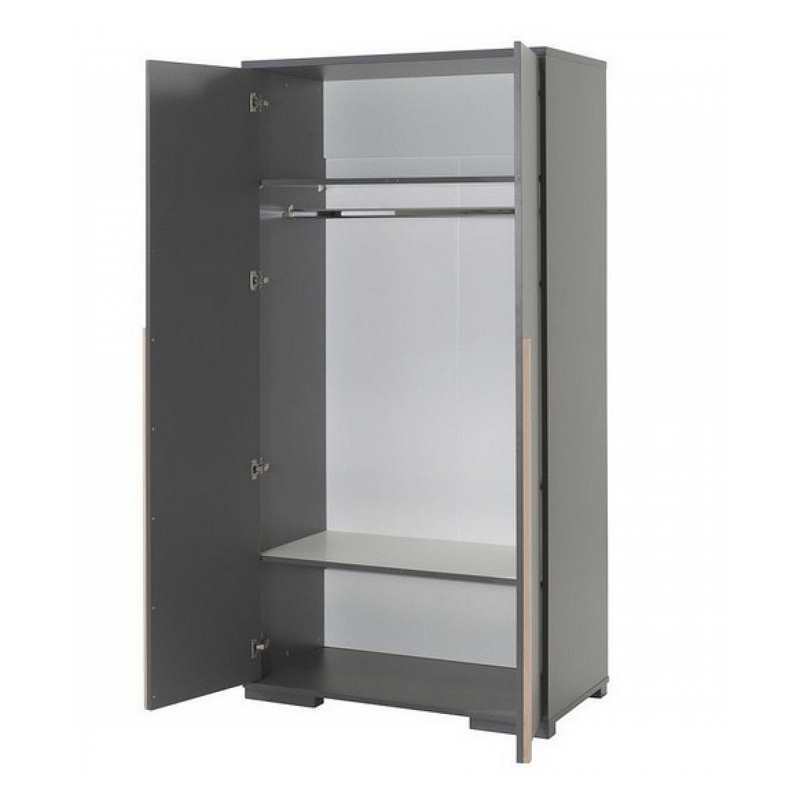 Armoire 2 portes London anthracite