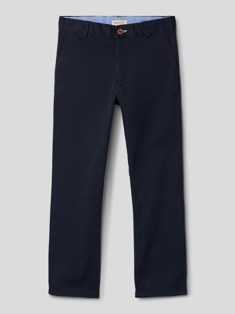 Chino mit Eingrifftaschen in blau