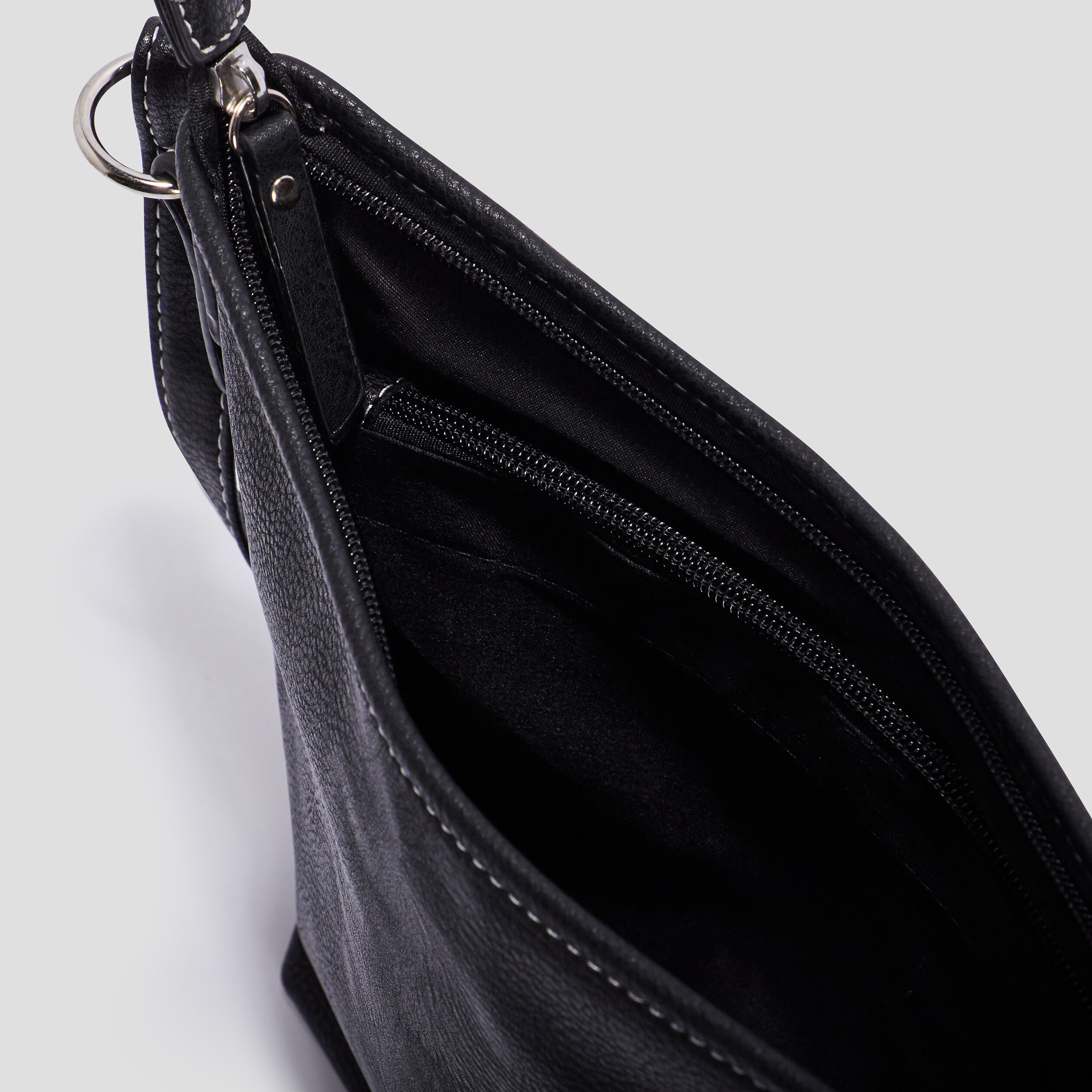 Sac cabas à bandoulière noir femme | La Halle