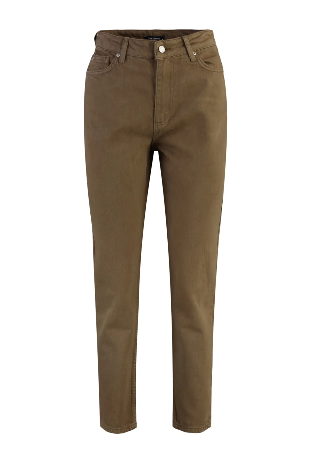 Trendyol Collection  Grüne, nachhaltigere Mom-Jeans mit hoher Taille TWOAW23JE00389