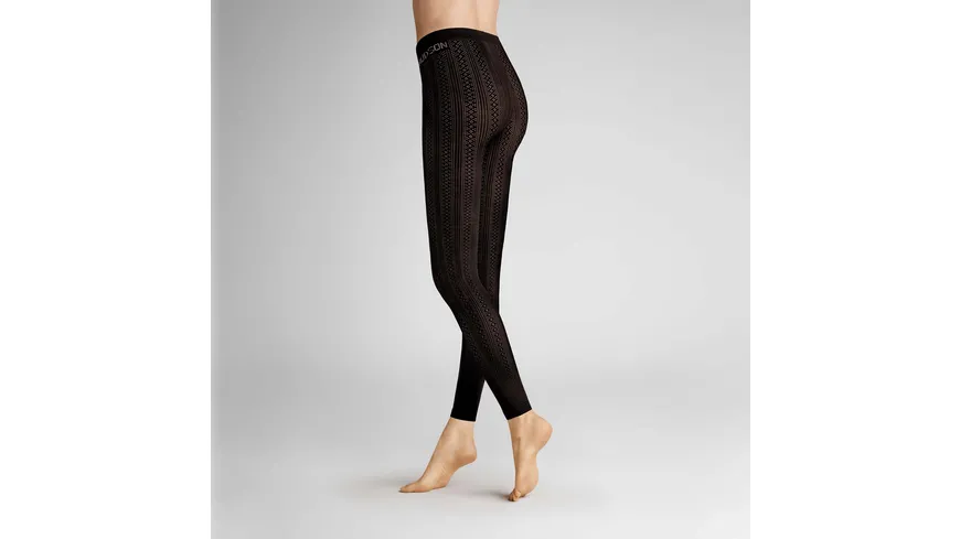 Hudson Damen Leggings Web Schwarz