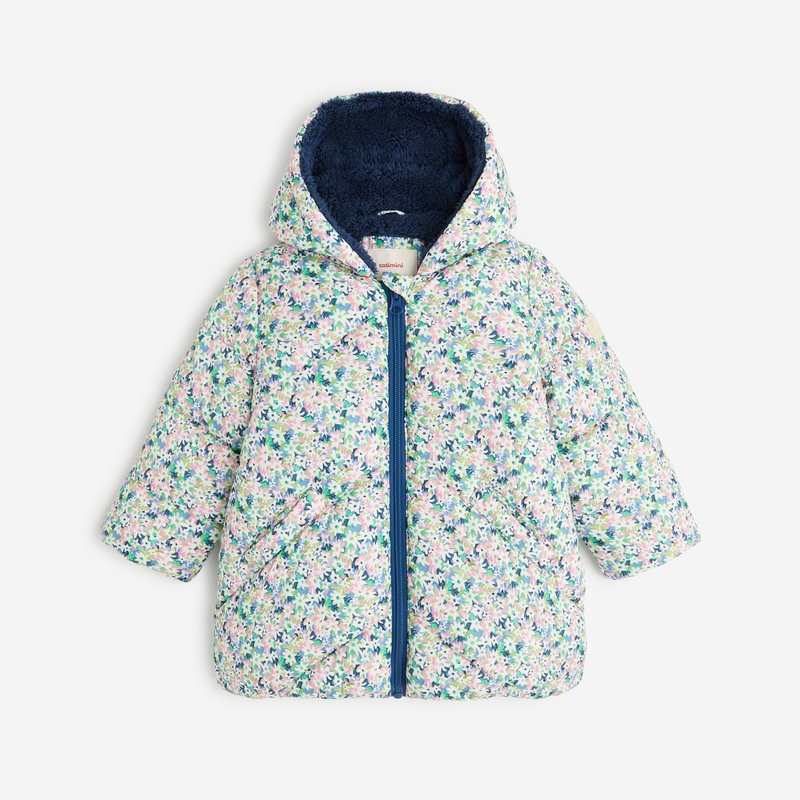 Doudoune fleurie bébé fille violette Catimini