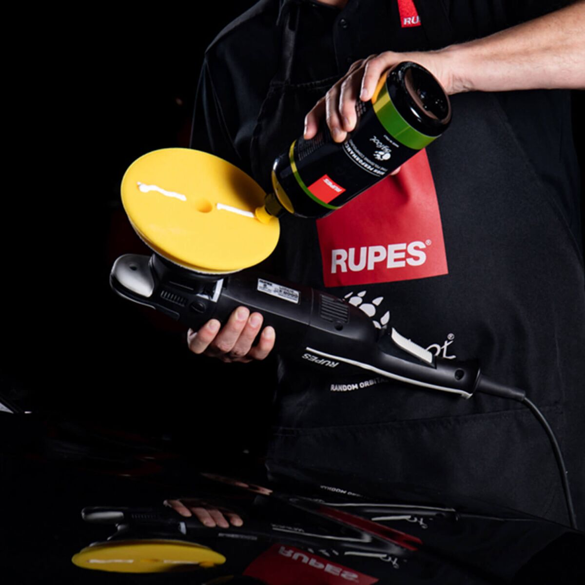 3x Rupes BigFoot Polierschwamm D-A Fine Ø130-150mm gelb   Tuch
