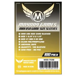 Schutzhüllen Mini USA Game beidseitig transparent 41x63mm (100)